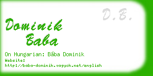 dominik baba business card
