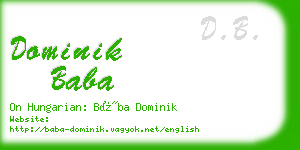 dominik baba business card